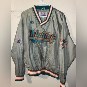 Vintage Starter Miami Dolphins NFL Pullover Jacket XL